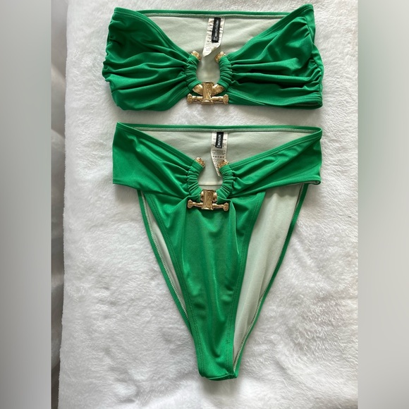 PrettyLittleThing Other - PLT two piece bikini green